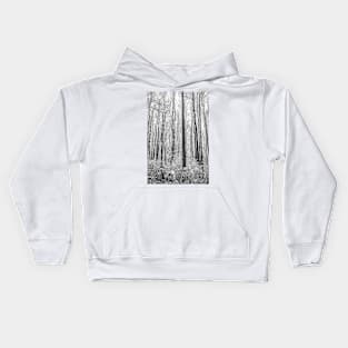 Contrasted Forest of Snow Kids Hoodie